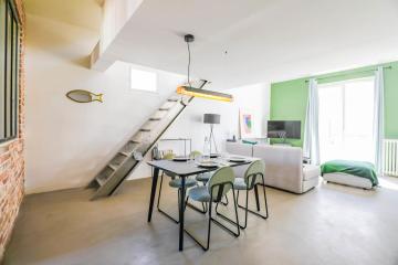 Loft 70 m2 avec 2 ch et clim proche Vieux-Port