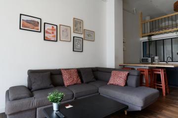 Louise, centre, gare, 1 chambre & 1 mezzanine & 1 salon, Tram St-Denis