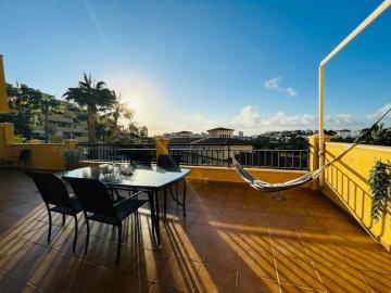 Huge balcony - view to golf course, sea & pools