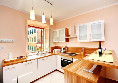Kuchyň nebo kuchyňský kout v ubytování Apartment Martina