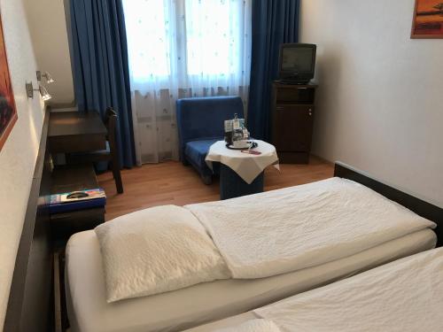 Katil atau katil-katil dalam bilik di Hotel Rheinlust
