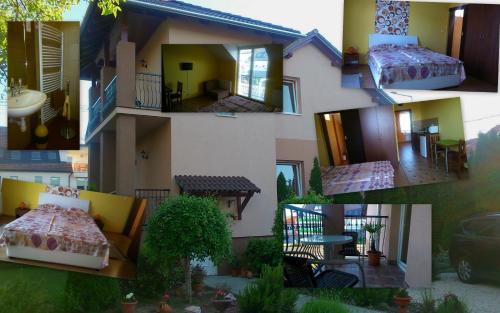 a collage of different pictures of a house at Adrienn Apartman in Sárvár