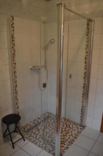 Koupelna v ubytování Müllers Bauernhof