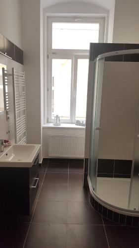 Kúpeľňa v ubytovaní Apartment Marienbad Hlavni 131/50