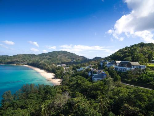 an aerial view of a beach with houses at Malaiwana Residences in Nai Thon Beach
