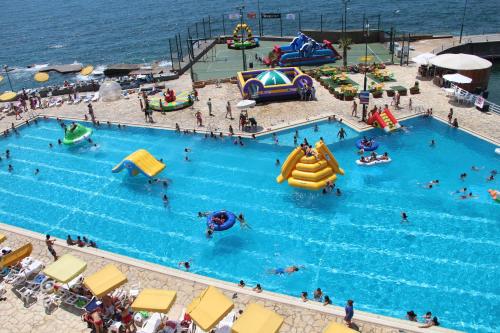 an overhead view of a pool on a cruise ship at Cimer SafraMarine Beach Resort in Safra