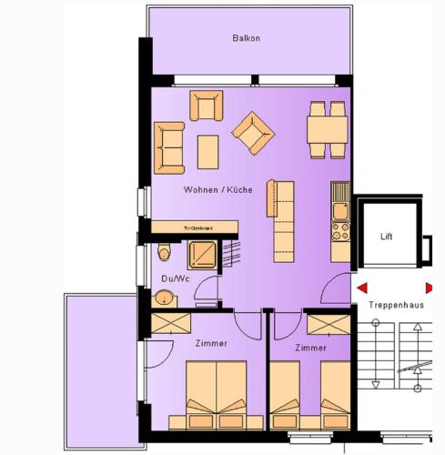 a floor plan of a house at Andolla in Saas-Almagell