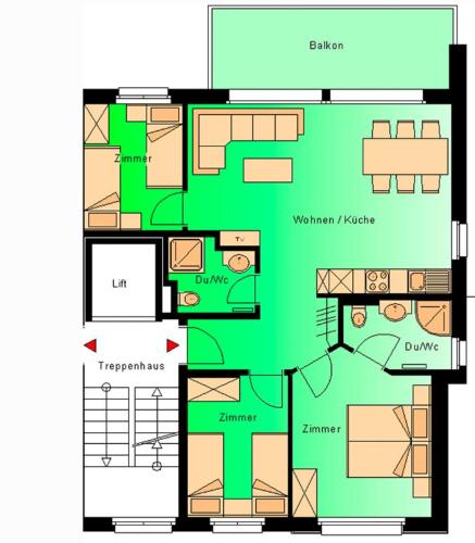 a floor plan of a house at Andolla in Saas-Almagell