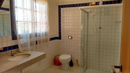 Phòng tắm tại Pousada Castelinho