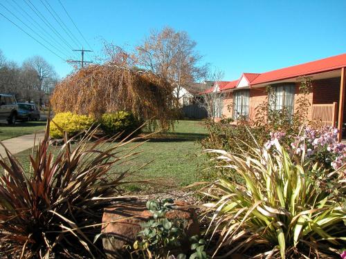 a house with a bunch of plants in front of it at Ambassador Motor Inn in Ballarat