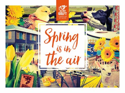 a collage of photos with the words spring is in the air at als het golft in Roelofarendsveen
