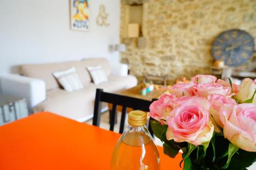 Χώρος καθιστικού στο Le clos des oliviers