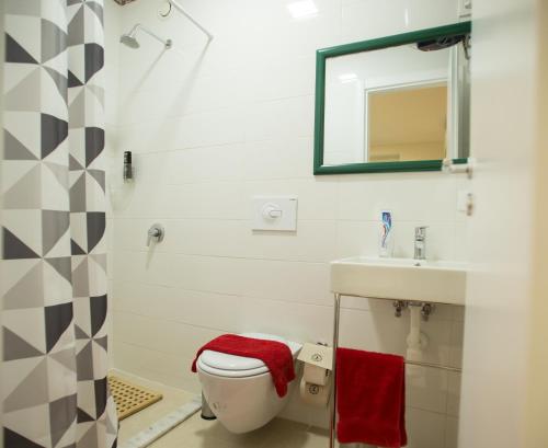 Koupelna v ubytování B&B Artistic Tirana