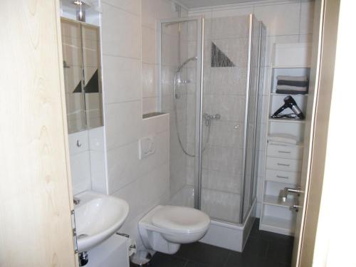 Koupelna v ubytování Ferienwohnung am Weinberg