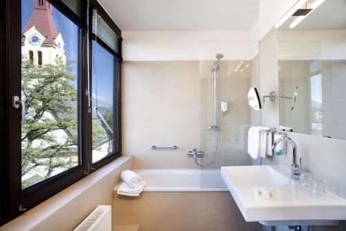 Ett badrum på Hotel Bon Alpina