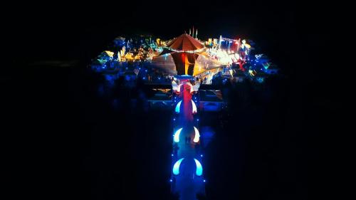a city lit up with lights at night at VONRESORT Elite & Aqua - Ultra All Inclusive & Kids Concept in Side
