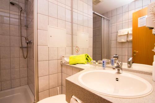 Koupelna v ubytování Aparthotel am Rennsteig