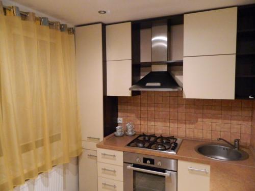 Dapur atau dapur kecil di Apartamentai