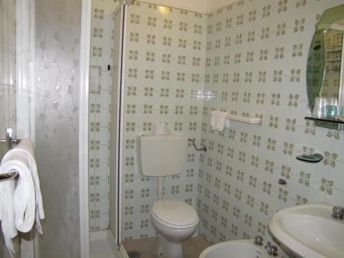 uma casa de banho com um WC e um lavatório em Park Hotel Salice Terme - OltrePò Pavese - em Salice Terme