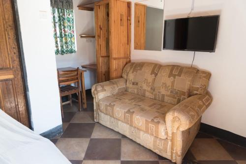 Posezení v ubytování Okavango Lodge