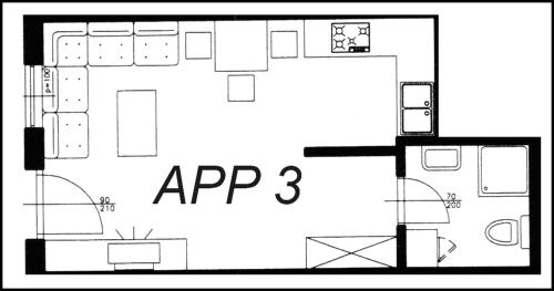 a drawing of a floor plan of a house at Apartments Nives NB in Savudrija