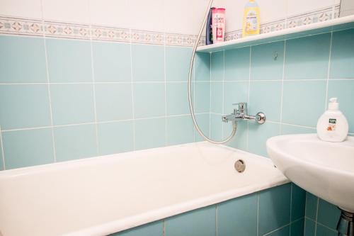 Bilik mandi di Apartment on Raisy Okipnoi 5