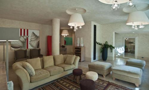 Khu vực ghế ngồi tại Hotel Residence Stella del Mare