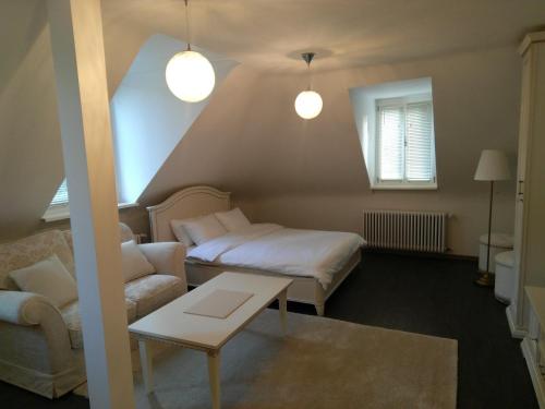 Postel nebo postele na pokoji v ubytování Villa Luttwitz
