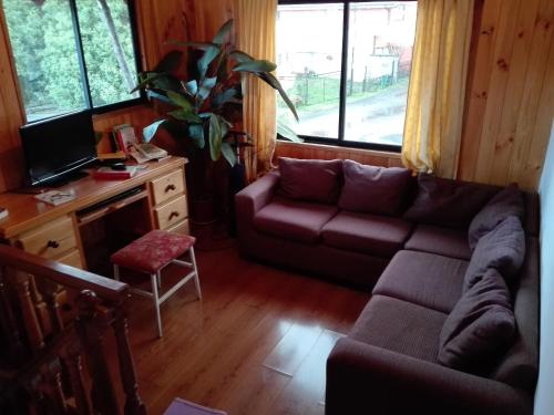 TV a/nebo společenská místnost v ubytování Hostal Monica