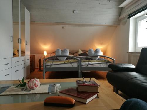 Двуетажно легло или двуетажни легла в стая в Pension und Restaurant Reck