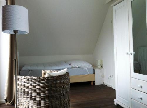 Postel nebo postele na pokoji v ubytování Haus Hafenecke