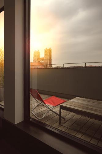 Blick auf den Sonnenuntergang/Sonnenaufgang von des Hotels aus oder aus der Nähe