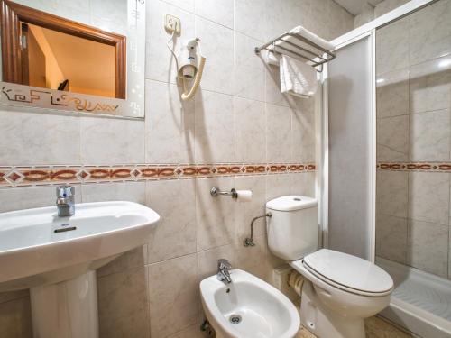 Koupelna v ubytování Hotel Legazpi