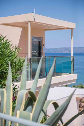 a house with a view of the ocean at Balos Beach in Kissamos