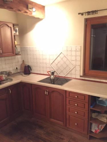 Kuchyň nebo kuchyňský kout v ubytování Karwica House