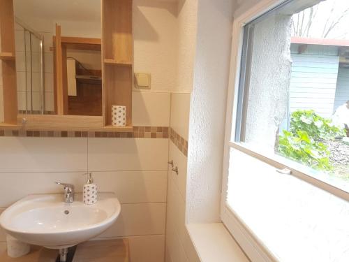 Koupelna v ubytování Ferienwohnung Tannenweg / Poseritz