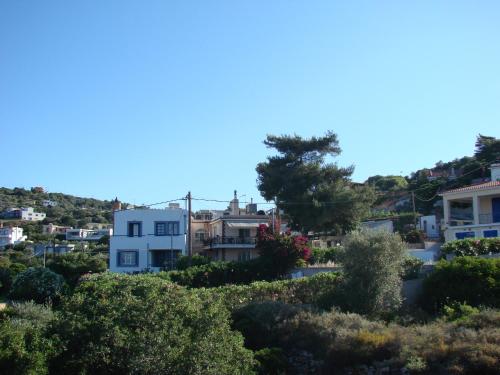 a view of the city from the hill at AnnaDes Apartments & Studios Chios in Karfas