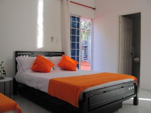 Säng eller sängar i ett rum på Casa de Campo La ReVista Con Piscina Privada
