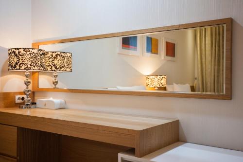 Koupelna v ubytování Hotel Pharos