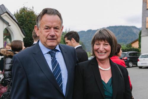 a man and a woman standing next to each other at Ferienhof Metzler in Schwarzenberg im Bregenzerwald