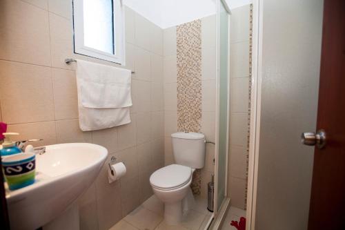 Kylpyhuone majoituspaikassa Kamiros Apartment