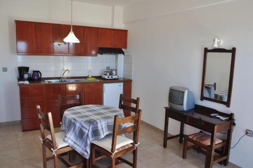 Kuchyň nebo kuchyňský kout v ubytování Flamingo Apartments