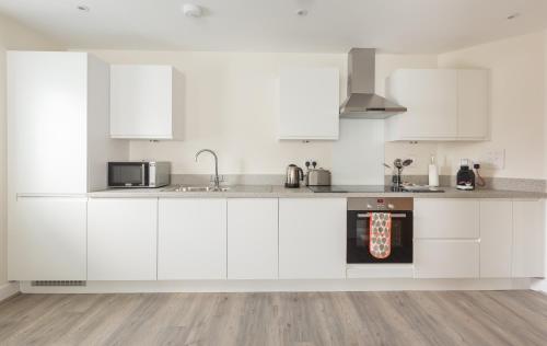 A kitchen or kitchenette at House of Fisher- Solstice House Apartments