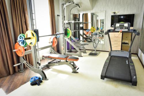 Fitness centrum a/nebo fitness zařízení v ubytování Hotel Villa Venice