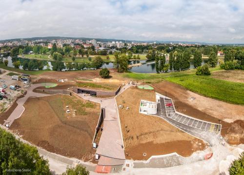 an aerial view of a construction site with a park at Albert Home in Karlovac