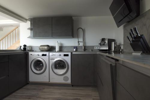 Dapur atau dapur kecil di Ferienwohnung Buchenberg