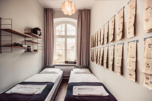 Postel nebo postele na pokoji v ubytování Postel Wolgast