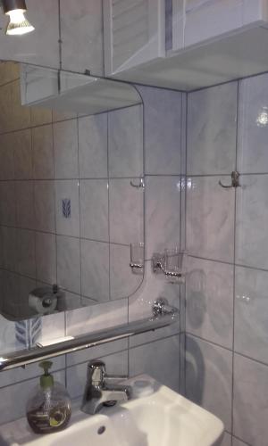 a bathroom with a sink and a mirror at Apartment Enny in Blagaj