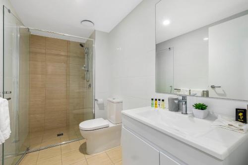 Ένα μπάνιο στο Astra Apartments Newcastle