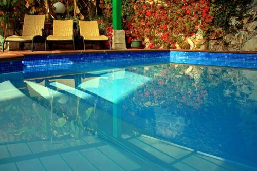 Swimming pool sa o malapit sa Logis Hôtel Restaurant Grand Hôtel de Lyon